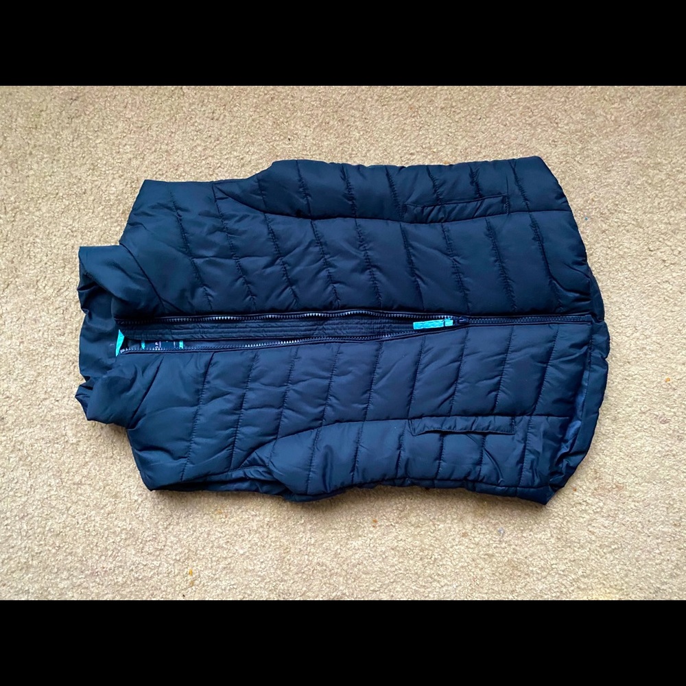 Navy blue puffer vest